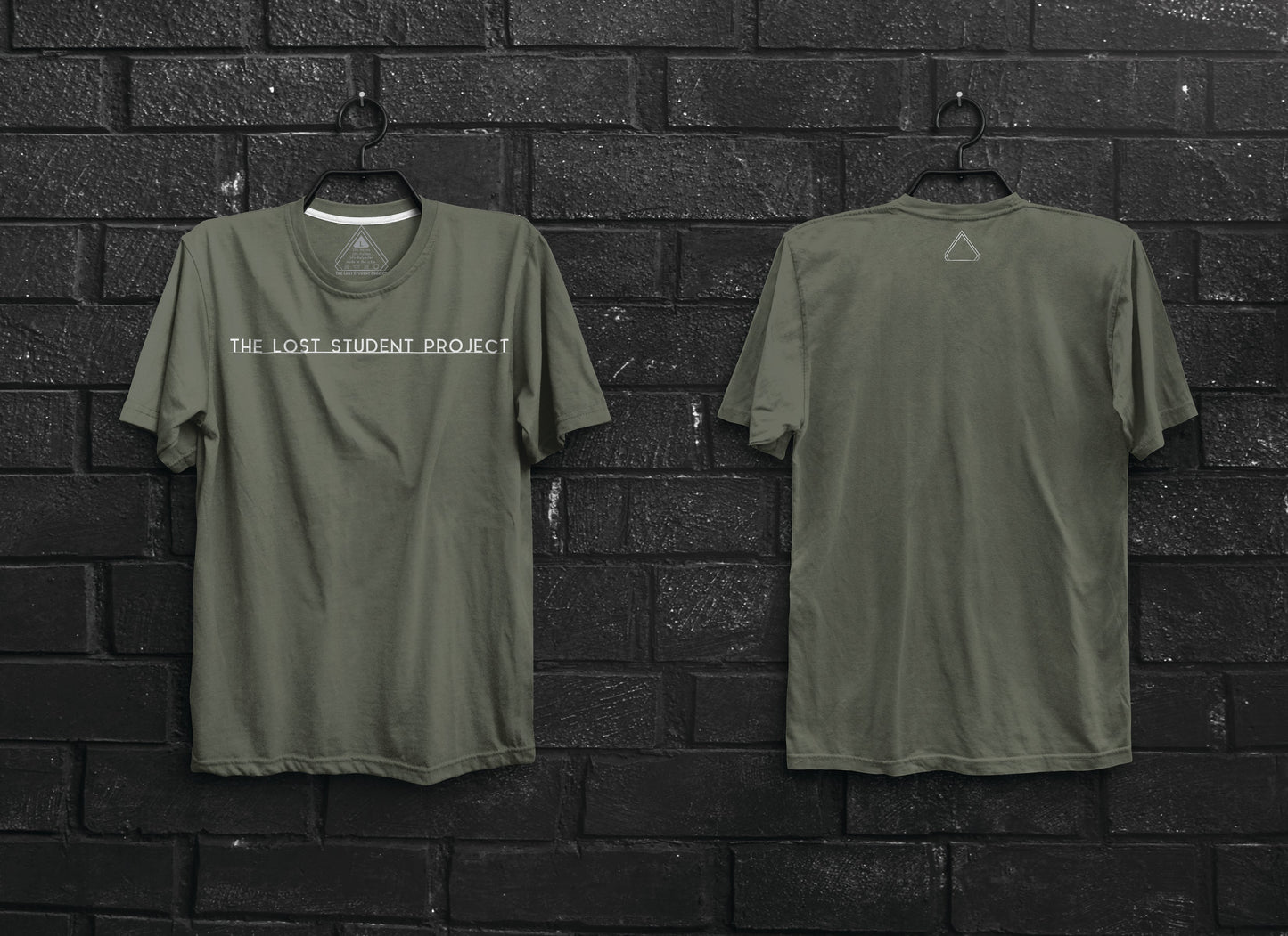 Lost Student Text Green Unisex Tri Blend Tee