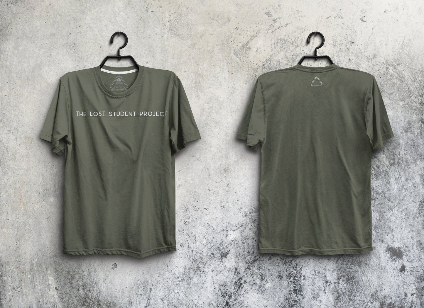 Lost Student Text Green Unisex Tri Blend Tee