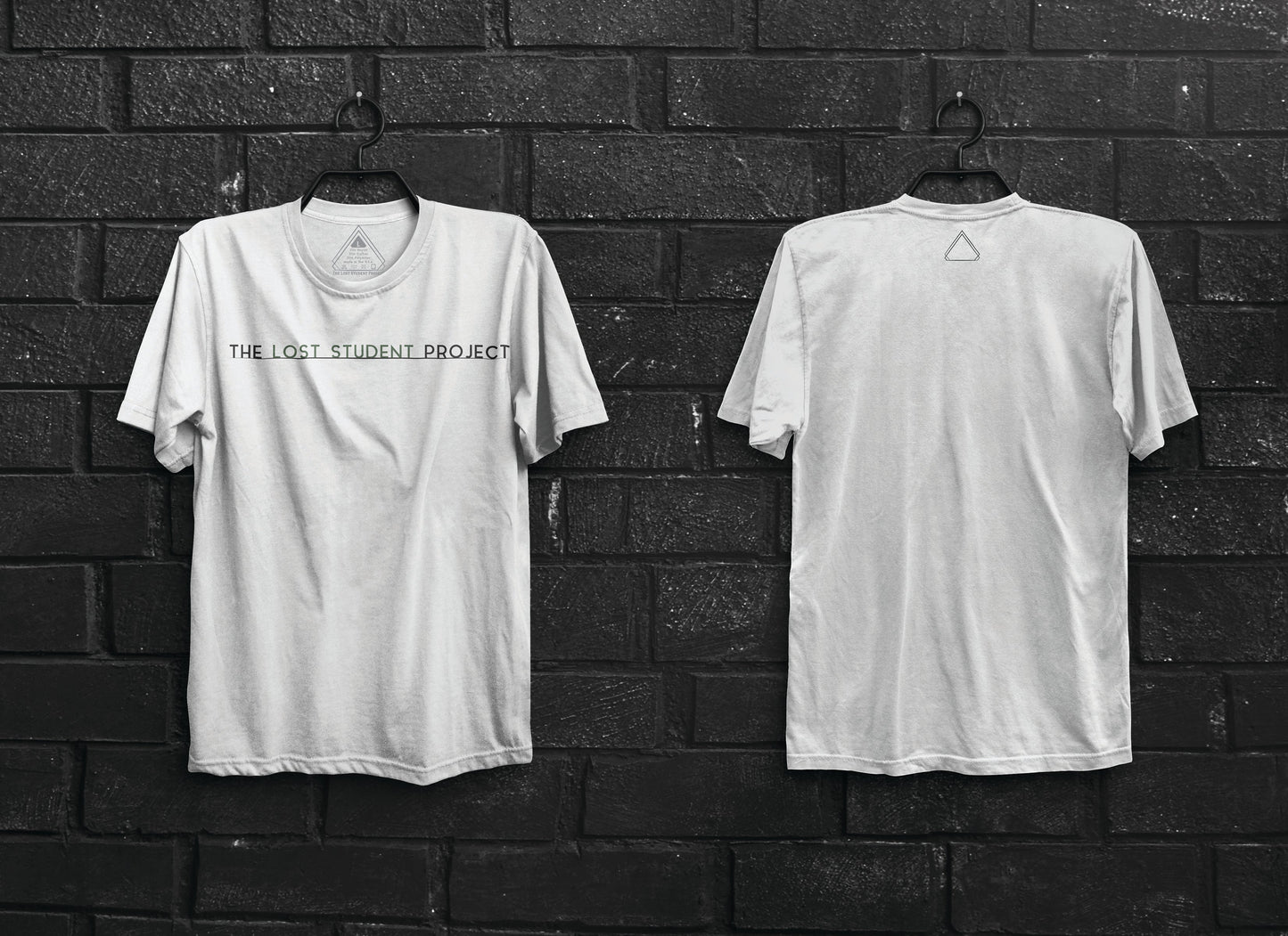 Lost Student Text White Unisex Tri Blend Tee