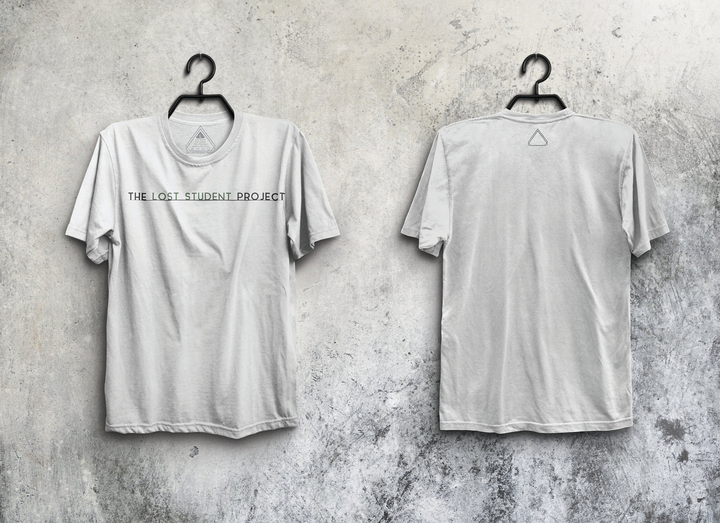 Lost Student Text White Unisex Tri Blend Tee