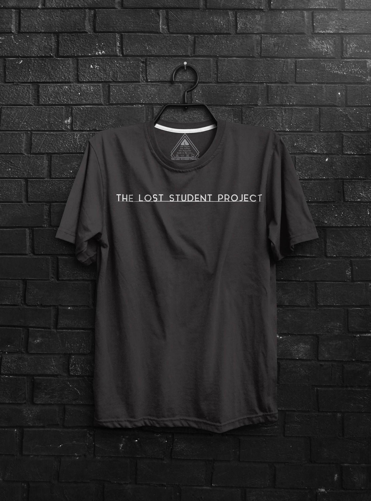 Lost Student Text Black Unisex Tri Blend Tee