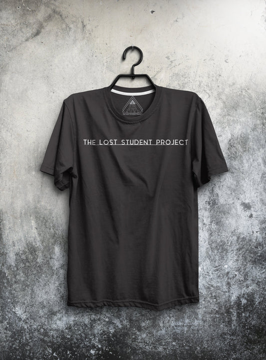 Lost Student Text Black Unisex Tri Blend Tee