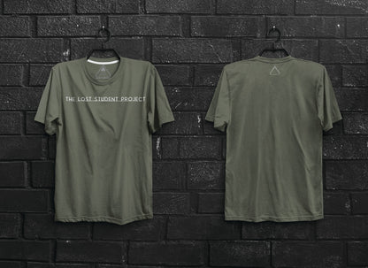 Lost Student Text Green Unisex Tri Blend Tee