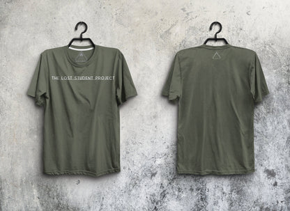 Lost Student Text Green Unisex Tri Blend Tee