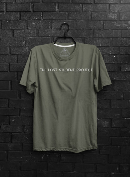 Lost Student Text Green Unisex Tri Blend Tee