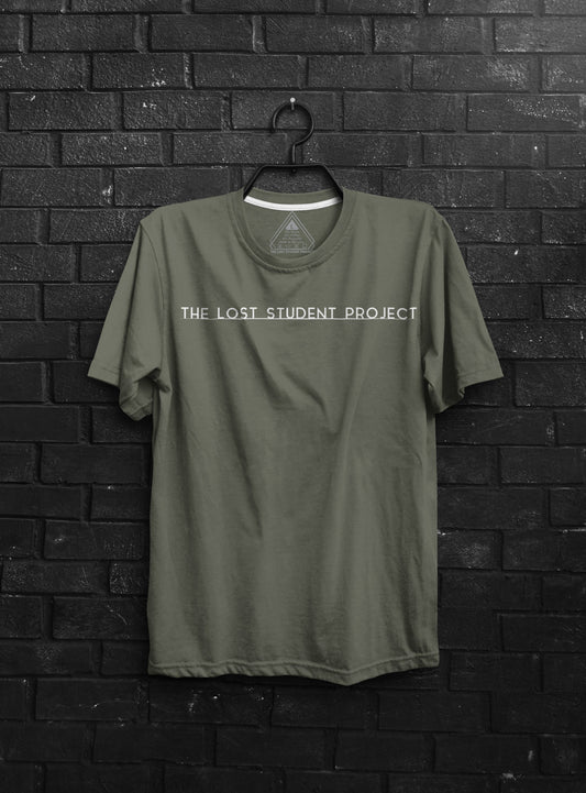 Lost Student Text Green Unisex Tri Blend Tee