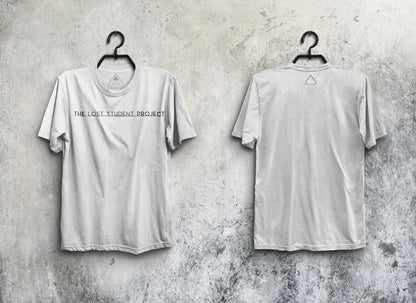 Lost Student Text White Unisex Tri Blend Tee